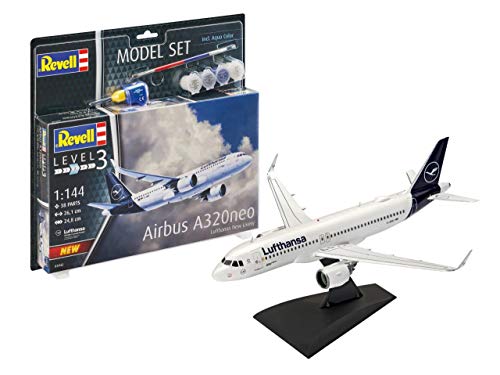 Revell GmbH Revell 63942 Airbus A320 Neo 'Lufthansa' - Juego de Modelos, Multicolor, 1/100