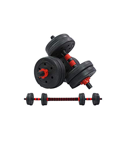 Riscko - Juego De Mancuernas 2 en 1 con Barra Ajustable | Peso Total 25 Kg| Entrenamiento De Fuerza | Equipo de Fitness para Casa y Gimnasio con Barra de Conexión Riscko - Juego De Mancuernas 2 en 1 con Barra Ajustable | Peso Total 25 Kg| Entrenamiento De Fuerza | Equipo de Fitness para Casa y Gimnasio con Barra de Conexión