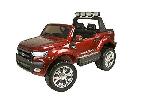 RunRunToys Rojo de 12V Coche Ford Ranger 12 V de 2 plazas con Luces y Sonidos para niños de más 3 años, Color (4016)