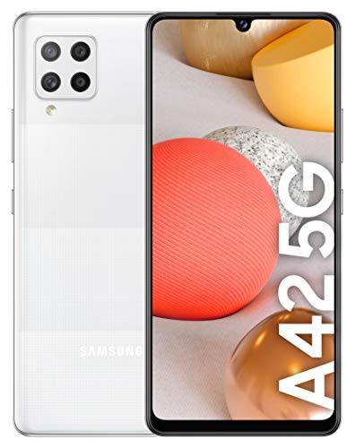 Samsung Galaxy A42 5G | Smartphone Android Libre de 6.6"" HD+ | 4G RAM 128GB Memoria Interna Ampliable | Batería 5.000 mAh y Carga rápida Color Blanco [Versión española]