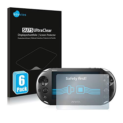 savvies Protector Pantalla Compatible con Sony Playstation PCH-2000-Serie PS Vita Slim Touchpad (6 Unidades) Pelicula Ultra Transparente