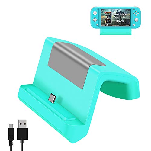 Shumeifang Switch Dock, Base de Carga Mini Portátil para Nintendo Switch & Switch Lite, Puerto de Carga USB Tipo C, Compacto Reemplazo Muelle de Carga para Nintendo Switch/Switch Lite- Verde