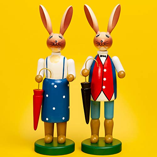 SIKORA OD09 - Figuras de conejos de Pascua grandes (21 cm de alto)