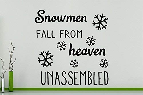 Snowmen Otoño From Heaven Pared Pegatina Arte Foto - Mensaje Rápidamente con Colorida Necesario, 84 cms wide x 86 cms high