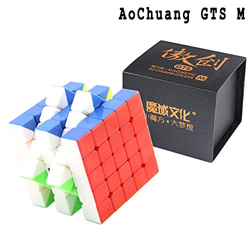 SOKOYO MOYU AoChuang GTS 5x5x5 Cube Professional Speed Smooth Cube Magic Puzzle con un trípode de Cubo y una Bag de Cubo (Magnetic, Stickerless)