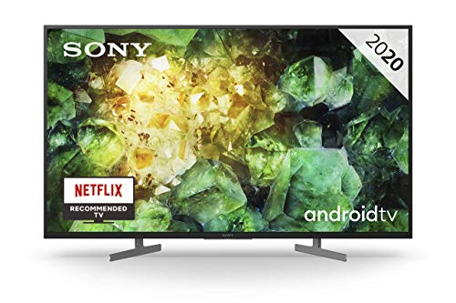 Sony KD-43XH8196 - HDR Android TV (procesador X1 4K HDR, Triluminos, X-Reality PRO, MotionFlow XR, Dolby Vision, Dolby Atmos, calibración automática caIMAN, control por voz), Compatible con Alexa