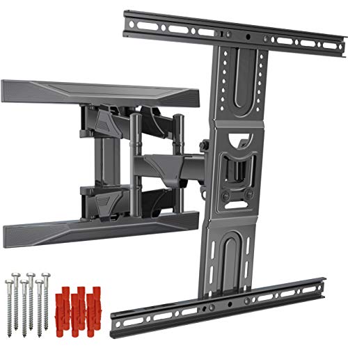 Soporte TV Pared de 37 a 65 Pulgadas - VESA 200x200mm a 400x400mm - Brazo Doble Fuerte y Robusto, se Inclina y Extiende con Movimiento Total - Capacidad Carga Máxima 45,5 kg (Invision EV600)