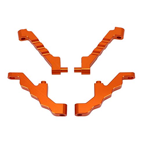 Soportes de Choque duraderos para RC Mecanizado de precisión CNC de aleación de Aluminio Duradero Soportes de Choque Frontales para RC 1/5 HPI Racing con una(85438-OR Orange)