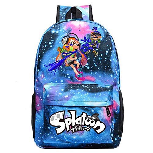 Splatoon Mochila Casual Mochila Informal de la Marca Tide Versión Coreana de la Mochila Deportiva de la Bolsa de Estudiantes universitarios Unisex (Color : Light Blue04, Size : 30 X 13 X 43cm)