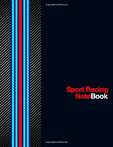 Sport Racing Notebook: Journal Diary Maintenance Log 120 Pages (60 sheets) Wide Lined Composition White Paper Carbon Fiber and Racing Sport Colors ... Gift Idea For Dads Moms Teens and Car Owners