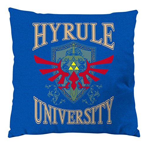 style3 University of Hyrule Cojín con Relleno 28 × 28 cm Funda de algodón, Color:Azul