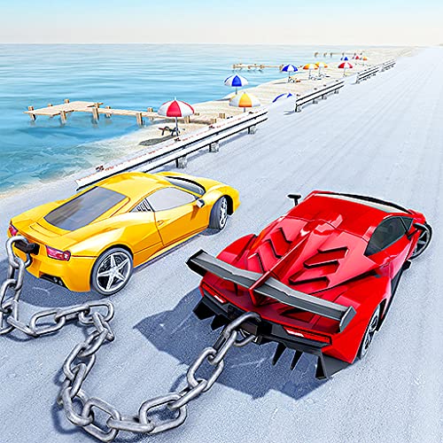 Super Chained Cars Speed ​​Racing 3d: Extreme Airborne City Traffric Crashing Muscle Car Real Driver Driving Challange Carrera fuera de Chained Break Impossible Free for Kids Race Pro Simulator