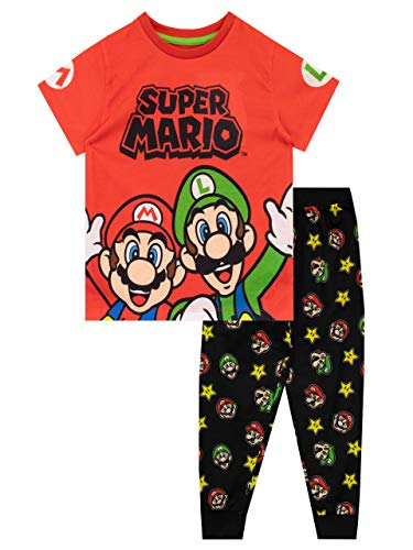 Super Mario Pijamas de Manga Corta para Niños Rojo 3-4 Años