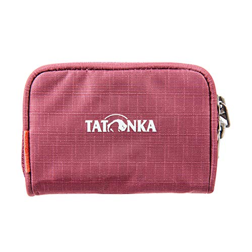 Tatonka Plain Wallet - Monedero pequeño con Cremallera en Formato de Tarjeta de crédito, 11 x 7 x 2 cm, para Hombre y Mujer, Color Rojo Burdeos