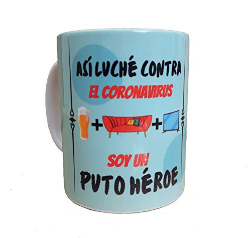 Taza graciosa. Así Luché Contra el Coronavirus. (350ml)