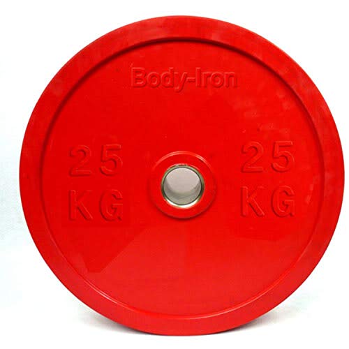 TECNOFIT Disco de pesas engomado Bumper 25 kg olímpico TECNOFIT Disco de pesas engomado Bumper 25 kg olímpico