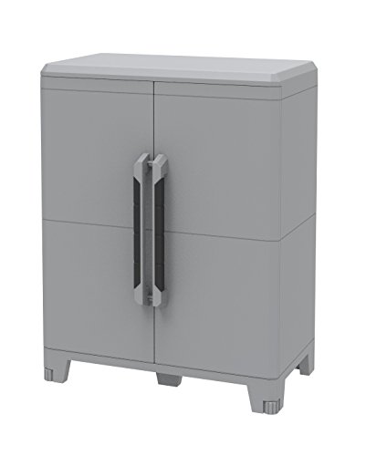 Terry, Transforming Modular 2, Armario Multifunción 2 Puertas, Material: Plástico, Dimensiones: 78x43.6x101.6 cm, Gris/negro Terry, Transforming Modular 2, Armario Multifunción 2 Puertas, Material: Plástico, Dimensiones: 78x43.6x101.6 cm, Gris/negro