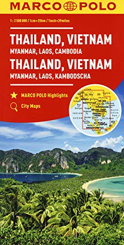 Thailandia, Vietnam. Myanmar, Laos, Cambogia 1:2.500.000. Ediz. multilingue (Carte stradali Marco Polo)