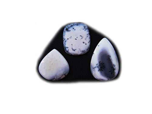 The Best Jewellery Dendritic Opal cabochon 3 Piece Lot, 97Ct Natural Gemstone, Mix Shape Cabochon 3 Piece Lot For Jewelry Making SM-5348