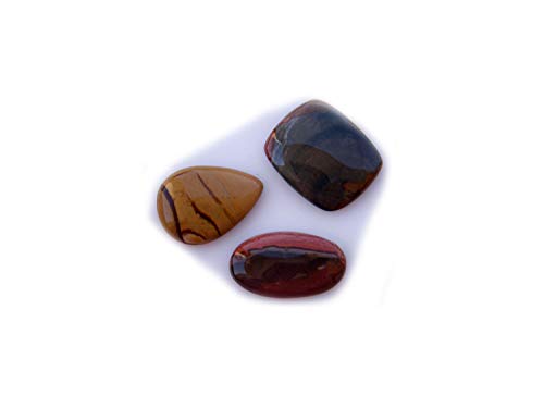 The Best Jewellery Royal Emerial Jasper cabochon 3 Piece Lot, 98Ct Natural Gemstone, Mix Shape Cabochon 3 Piece Lot For Jewelry Making SM-5359
