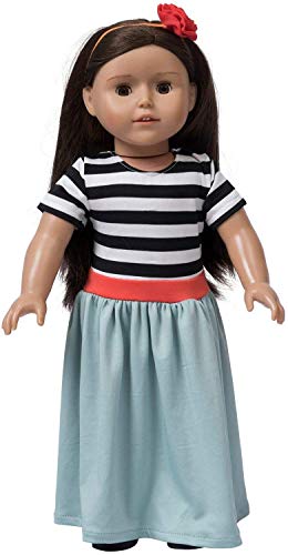 The New York Doll Collection Completar Atuendo para Moda Niña Maxi Venda-Encaja 18 Pulgadas / 46 cm Vestido de 2 Piezas Conjunto muñeca Ropa y Accesorios (D328)