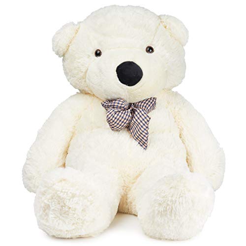 THE TWIDDLERS Oso Peluche 120cm - Gigante Blanco Teddy Bear con Sensación De Felpa Suave Regalo para Día De San Valentín –Grande Tierno Y Romántico para Pareja, Y Ocasiones Especiales THE TWIDDLERS Oso Peluche 120cm - Gigante Blanco Teddy Bear con Sensación De Felpa Suave Regalo para Día De San Valentín –Grande Tierno Y Romántico para Pareja, Y Ocasiones Especiales