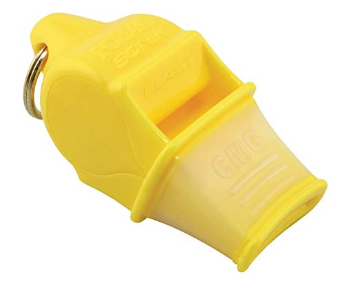 Tide Rider Fox 40 Sonic Blast CMG Whistle With Lanyard Referee Coach Dog, Yellow