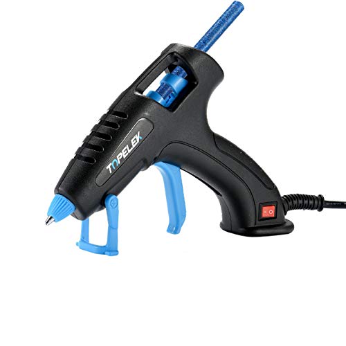 TOPELEK Pistola Silicona 30W, Juego de Pistola de pegamento con mango más largo, 3 protectores de dedos, 20 barras de pegamento, para proyectos de bricolaje, manualidades, reparaciones, negro (negro) TOPELEK Pistola Silicona 30W, Juego de Pistola de pegamento con mango más largo, 3 protectores de dedos, 20 barras de pegamento, para proyectos de bricolaje, manualidades, reparaciones, negro (negro)