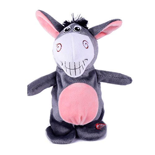 TOYMYTOY Talking Donkey Plush Toy repite lo que dices Electronic Stuffed Animal Interactive Toy para niños Early Learning Gift TOYMYTOY Talking Donkey Plush Toy repite lo que dices Electronic Stuffed Animal Interactive Toy para niños Early Learning Gift