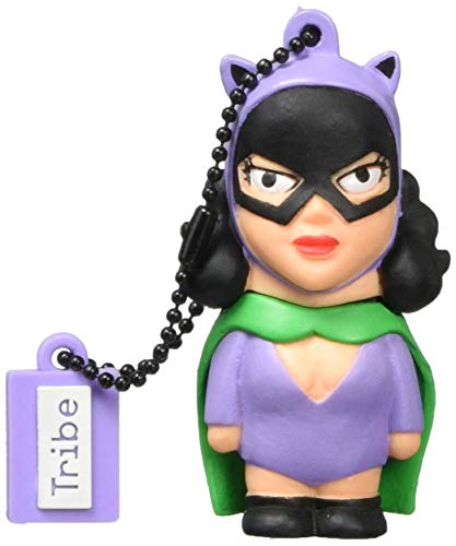 Tribe Warner Bros DC Comics Cat Woman - Memoria USB 2.0 de 16 GB Pendrive Flash Drive de Goma con Llavero