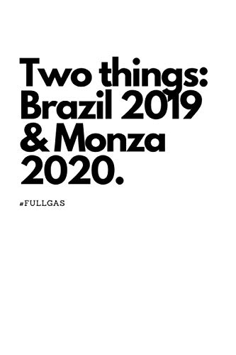 Two Things: Brazil 2019 & Monza 2020. #FULLGAS: F1 Driver Pierre Gasly (Formula 1 Notebook)