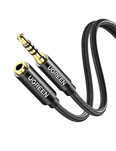 UGREEN Alargador Auriculares con Microfóno, Cable Alargador Jack 3.5mm con HiFi Sonido, Cable Extensión Audio Jack 4 Pines Macho a Hembra para Auricular/Altavoz/Nintendo Switch/PS4/ Xbox/TV/Laptop, 1M UGREEN Alargador Auriculares con Microfóno, Cable Alargador Jack 3.5mm con HiFi Sonido, Cable Extensión Audio Jack 4 Pines Macho a Hembra para Auricular/Altavoz/Nintendo Switch/PS4/ Xbox/TV/Laptop, 1M