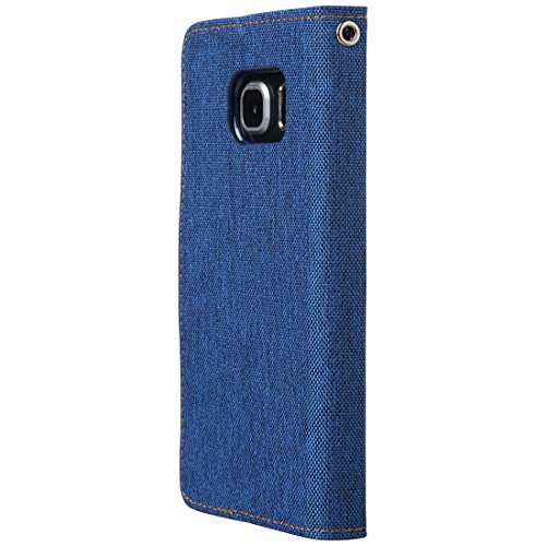 Ultratec Funda protectora para Samsung S6 edge con efecto lino, con función de soporte y compartimentos interiores, azul oscuro Ultratec Funda protectora para Samsung S6 edge con efecto lino, con función de soporte y compartimentos interiores, azul oscuro