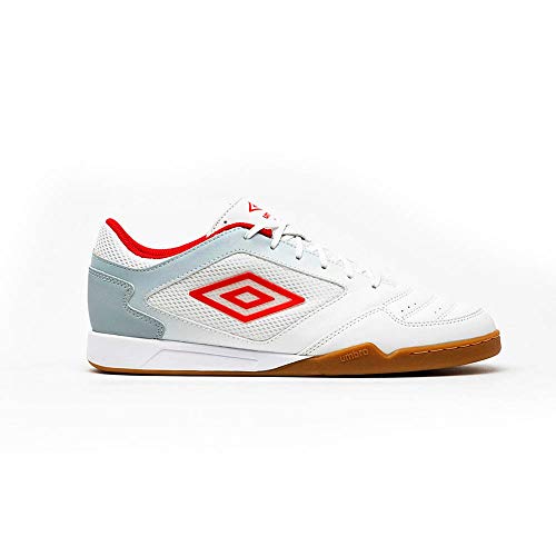 Umbro Chaleira II Liga, Zapatilla de fútbol Sala, White-Toreador-High Rise, Talla 8 US (41 EU)