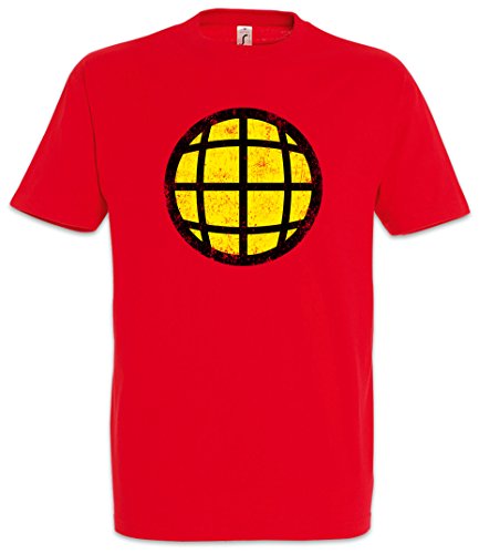 Urban Backwoods Captain Planet Camiseta De Hombre T-Shirt Rojo Talla M