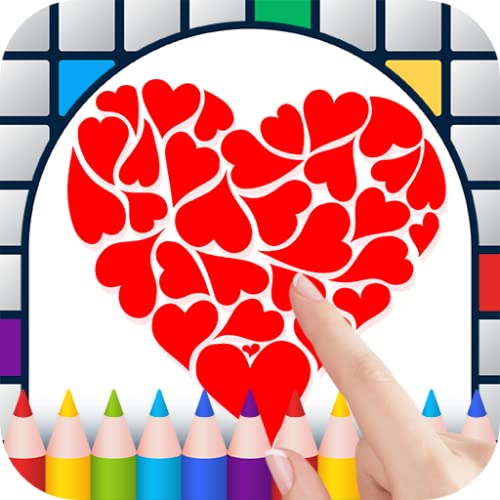 Valentine's Day Color by Number - Free Pixel Art Game - Coloring Book Pages - Happy, Creative & Relaxing - Paint & Crayon Palette - Zoom in & Tap to Color - Share Creations with Friends!