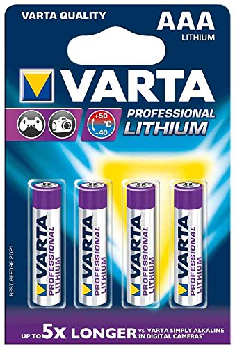 VARTA-Lote de 6 Blisters de 4 pilas de litio Professional Micro (AAA) 1,5 V, litio