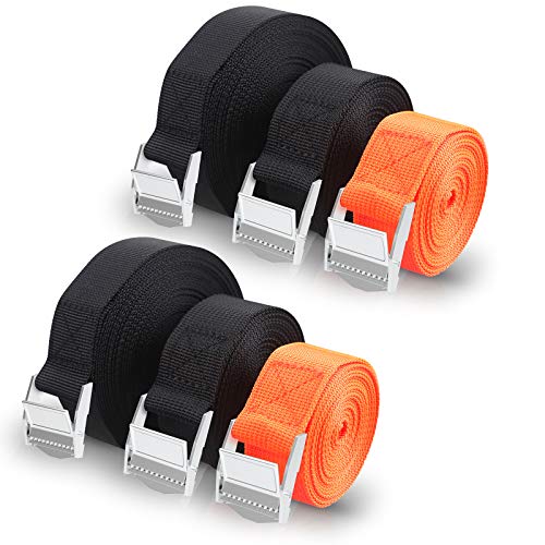 Vastar Correa de Amarre 6Pcs 2/3/5m - Cinchas de Amarre Cinchas para Portabicicletas, Baca Coche, Surf, Moto,Soportar 125 kg (4Pcs Negro 5m y 3m, 2 Pcs Naranja 2m) Vastar Correa de Amarre 6Pcs 2/3/5m - Cinchas de Amarre Cinchas para Portabicicletas, Baca Coche, Surf, Moto,Soportar 125 kg (4Pcs Negro 5m y 3m, 2 Pcs Naranja 2m)