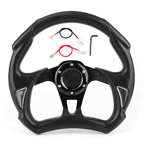 Volante, Coche Universal Resistente a los rayos UV 320 mm/12.5in Actualización Deportiva del Coche Challenger Reemplazo del volante con botón de bocina Accesorio de pieza universal modificado de PVC n Volante, Coche Universal Resistente a los rayos UV 320 mm/12.5in Actualización Deportiva del Coche Challenger Reemplazo del volante con botón de bocina Accesorio de pieza universal modificado de PVC n