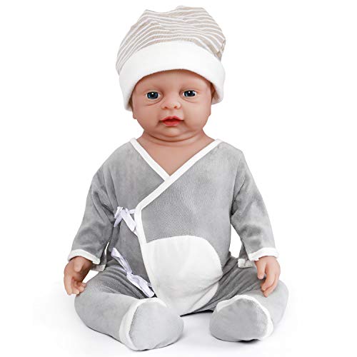 Vollence Muñeco bebé Reborn Realista de 46 cm. Libre de PVC. Muñeco bebé Realista con Cuerpo Completo Lleno de Silicona. Hecho a Mano. Muñeco de Silicona Suave y Natural con Ropa – Chico Vollence Muñeco bebé Reborn Realista de 46 cm. Libre de PVC. Muñeco bebé Realista con Cuerpo Completo Lleno de Silicona. Hecho a Mano. Muñeco de Silicona Suave y Natural con Ropa – Chico