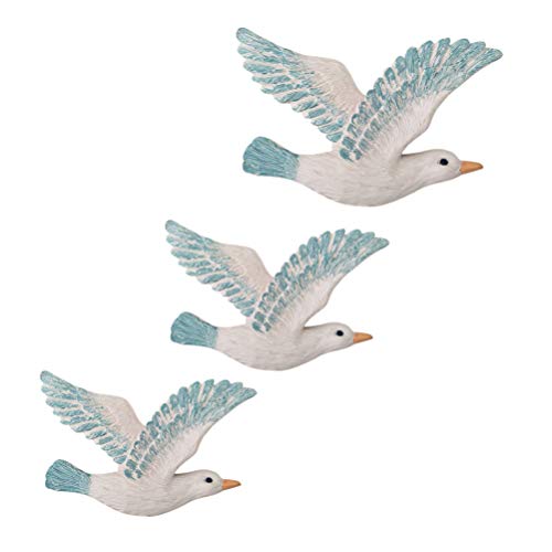VOSAREA 3 piezas creativas colgantes de pared decoración estilo mediterráneo gaviotas marinos colgando en la pared decoración VOSAREA 3 piezas creativas colgantes de pared decoración estilo mediterráneo gaviotas marinos colgando en la pared decoración