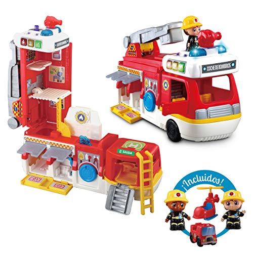 VTech- Camión de Bomberos 2 en 1, Convertible en estación. con más de 180 Canciones, Frases y melodías. (3480-529822) VTech- Camión de Bomberos 2 en 1, Convertible en estación. con más de 180 Canciones, Frases y melodías. (3480-529822)