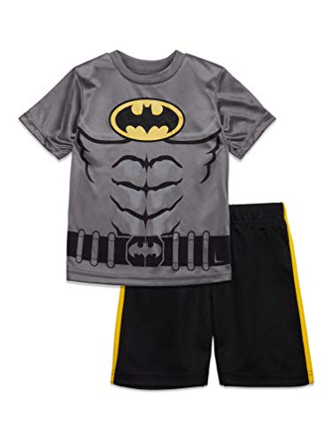 Warner Bros. - Conjunto de Deporte para Verano de Batman con Pantalón Corto y Camiseta de Manga Corta para Niño Grande, 10-11 Años