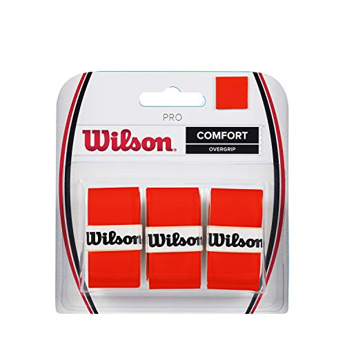 Wilson Sobreempuñaduras Pro, Lote de 3 unidades, Naranja, WRZ470820 Wilson Sobreempuñaduras Pro, Lote de 3 unidades, Naranja, WRZ470820