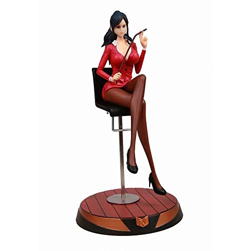 WISHVYQ UNA Pieza Modelo de Anime Shanks Escena de Bebida Postura sentada en Caja Versión Escultura Decoración Estatua Muñeca Modelo Juguete Altura 12.8cm