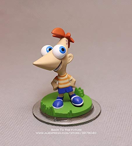 WXIAO HMMOZ Disney Phineas y Ferb 7.5 cm Mini PVC Figura de acción Postura Modelo de Anime Colección Figurine Toys Modelo para niños Regalo Animado Figura (Color : Blanco)