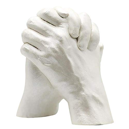 Wyongtao Kit de mano en la mano familiar 3D, kit para huellas 3D, Keepsake Hands Casting, kit grande para modelar figuras de yeso mano que tenga, moldes de huellas para niños, adultos (blanco)