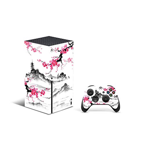 X1 Series X Console Controller Skin De 46 North Design, La Misma Calidad De Calcomanía Para Automóviles, Orient Temple Sakura Japón Anime Pink White Cherry Alta Calidad, Duradera, Fabricado En Canadá