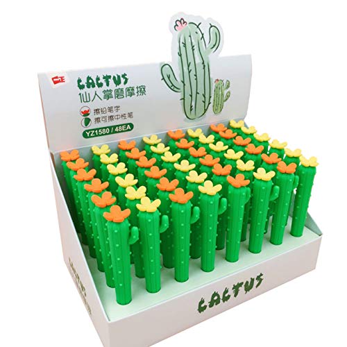 XINGSd - Goma de borrar de Cactus Creíble, para premios de estudiantes primarios, artículos de papelería de regalo promocionales en estilo fino Color Mixture