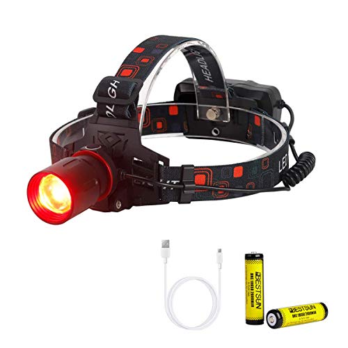 XLENTGEN Luz Frontal LED Rojo, Linterna Cabeza Luz Roja con Enfoque Ajustable, 3 Modos, Linterna Frontal Recargable para Acampar, Pescar, Astronomía y Observación Nocturna (Baterías Incluidas) XLENTGEN Luz Frontal LED Rojo, Linterna Cabeza Luz Roja con Enfoque Ajustable, 3 Modos, Linterna Frontal Recargable para Acampar, Pescar, Astronomía y Observación Nocturna (Baterías Incluidas)